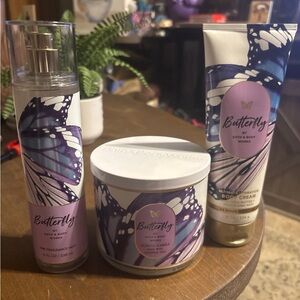 Bath & Body Works Butterfly Collection - Purple and White